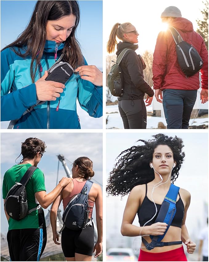 WATERFLY Crossbody Sling Bag Small Water Resistant Backpack Lightweight - Image 6