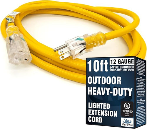 10 ft Outdoor Extension Cord Waterproof by WattsWire