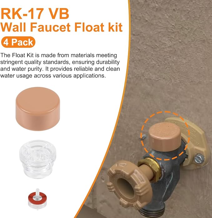 youour RK-17VB Vacuum Breaker Float Kit, Freezeless Anti-Siphon Wall Faucet - Image 4