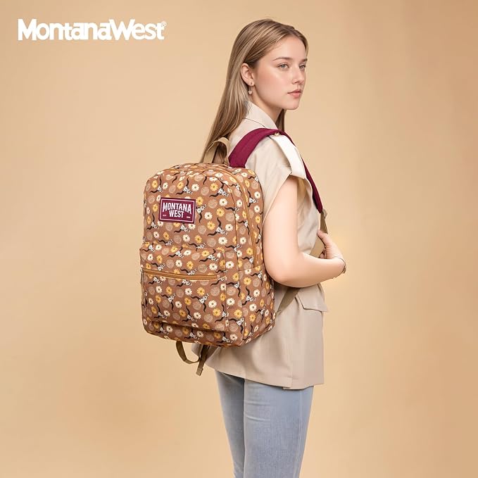 Montana West Backpack for Women Men 2 PCS Lightweight College Bookbags Casual - Image 6