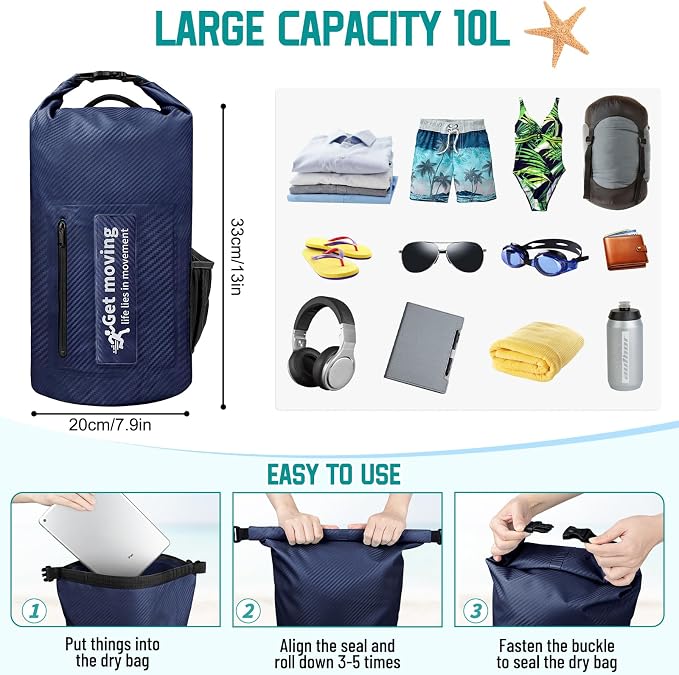 BKNOOU Dry Bag Waterproof Backpack - Image 4