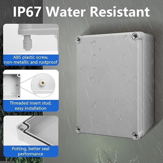 LeMotech Junction Box IP67 Waterproof Dustproof ABS Plastic Project Box - Image 7