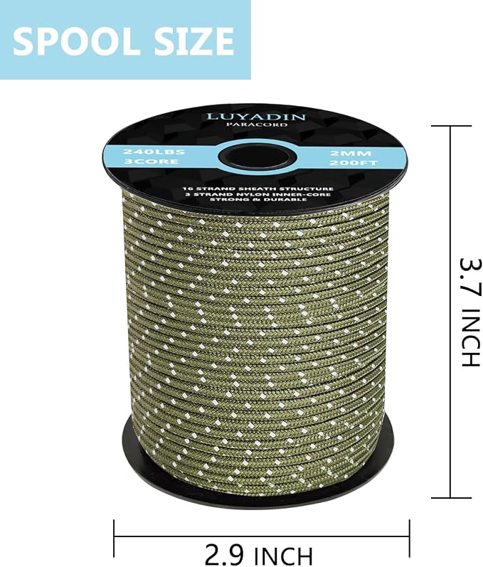 Reflective Paracord 240lb - Image 2