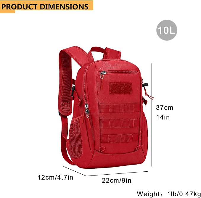 ArcEnCiel 10L/20L Mini X-Small Tactical Backpack MOLLE Daypack Gear Pack - Image 2