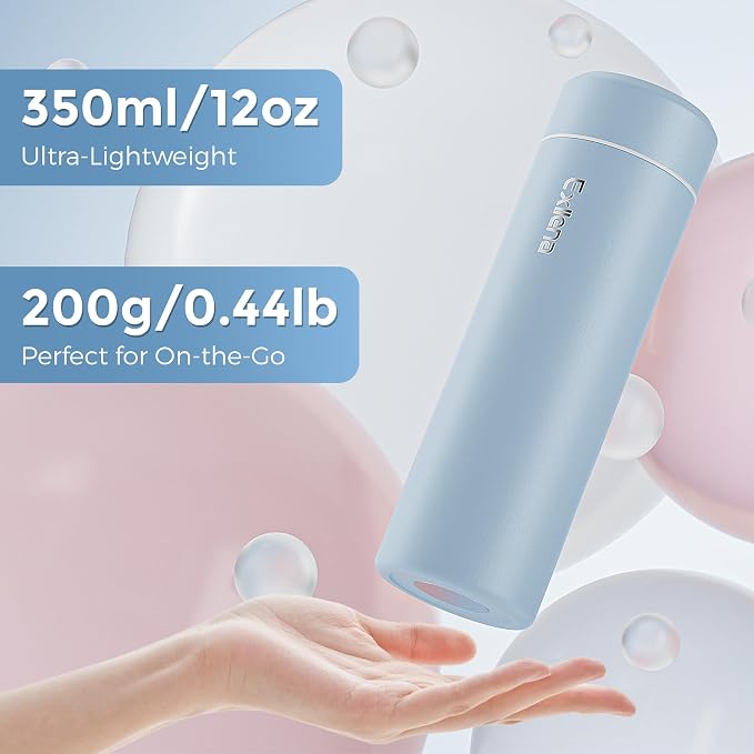 【Upgraded】Exllena Small Insulated Water Bottle 12 oz/350ml– Mini Insulated - Image 2