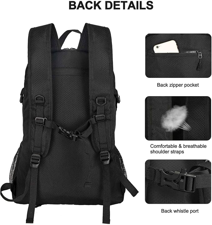 Goloni 45L Hiking Backpack Lightweight Foldable, Waterproof Camping Backpack - Image 4