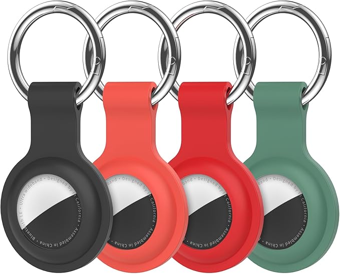 Compatible with AirTag Holder Case Keychain 4 Pack, by HATALKIN