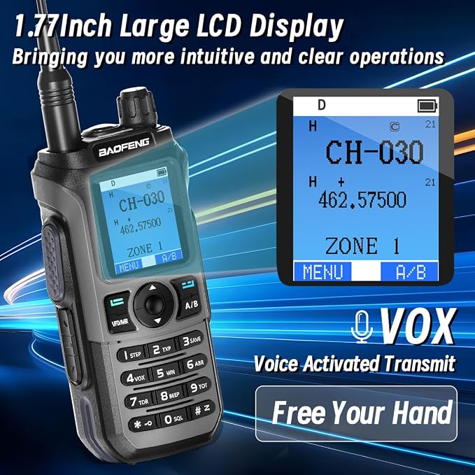 BAOFENG GMRS Handheld Radio Ham Radio Long Range GM21 Rechargeable Walkie - Image 4