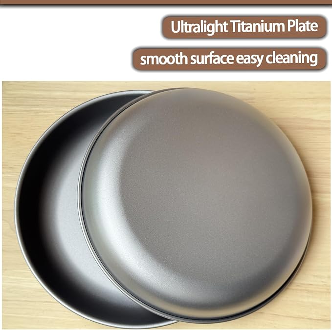 7.5Inch Titanium Plate With Knife Fork Spoon Set Of 4 - Image 4