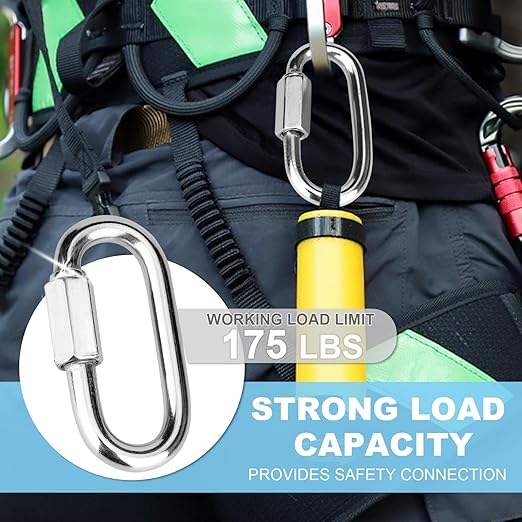 10 Pcs 1.5 Inch 316 Heavy Duty Stainless Steel Chain Quick Links, 175 Lbs - Image 3