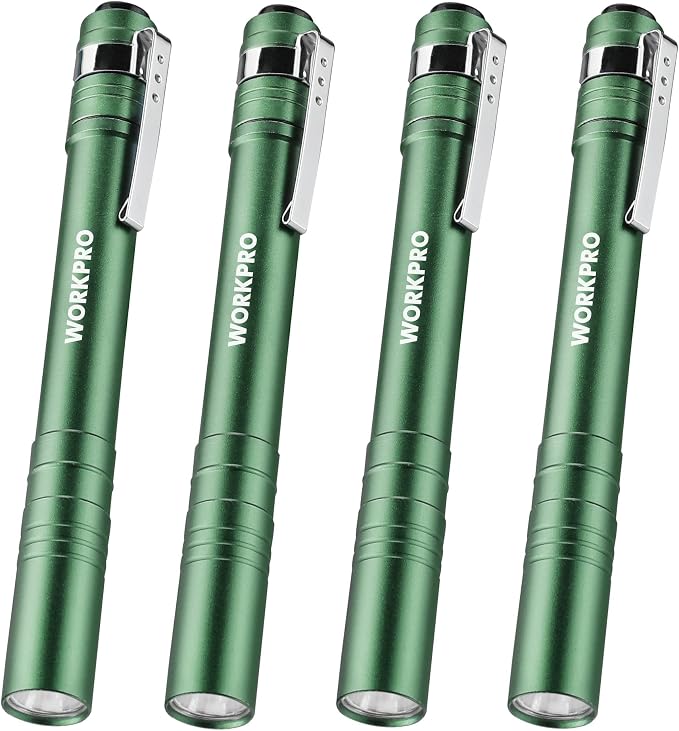 WORKPRO LED Pen Light, Aluminum Pen Flashlights, Pocket Flashlight by WORKPRO
