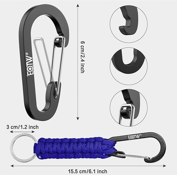 EOTW Paracord Keychain for Men Women Paracord Carabiner Backpack Keychain - Image 6
