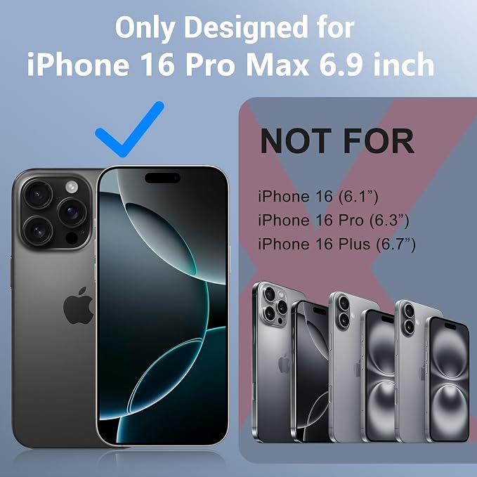 Red2Fire for iPhone 16 Pro Max Case Waterproof, Phone Case 6.9" Blue/Clear - Image 7