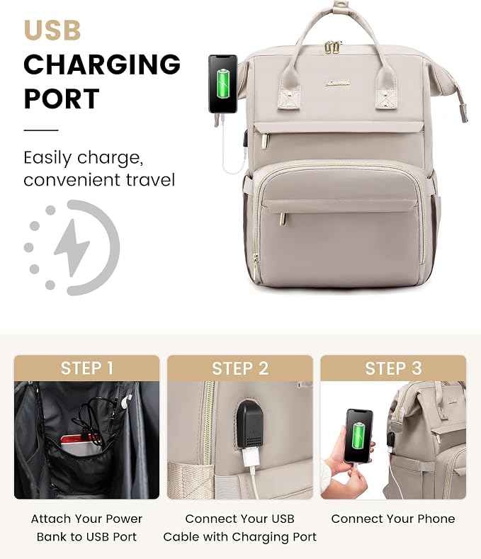 LOVEVOOK 17 inch Laptop Backpack Women, Large Travel Computer Back Pack - Image 5