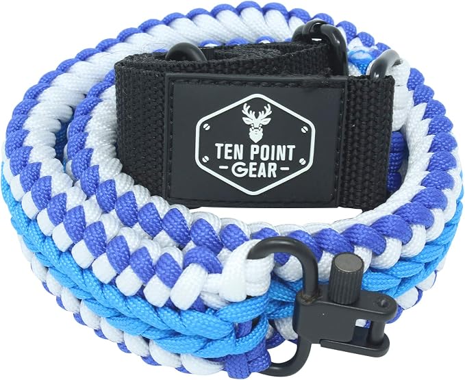Extra Wide Gun Sling Paracord 550 Adjustable w/Swivels by Ten+Point+Gear