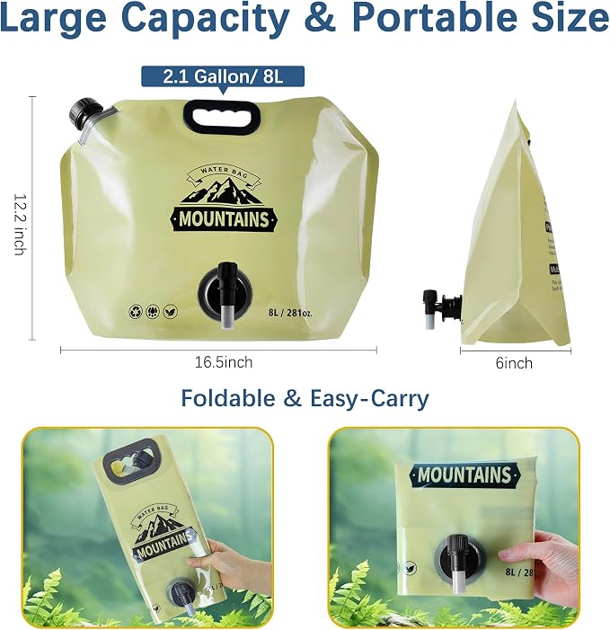 Water Jug Camping 2.1 Gallon Collapsible - Image 2