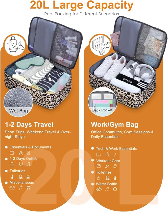 Capolo Travel Backpack for Women Men Waterproof Laptop Backpack Airlines - Image 4