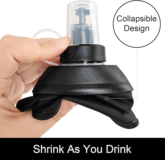 WILDREEDS 500ml Soft Flask, TPU Collapsible Soft Water Bottle - Image 3