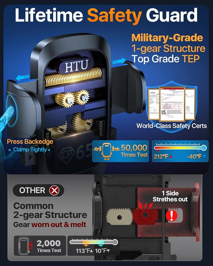 【98+LBS Strongest Suction & Military-Grade】Ultimate Car Phone Mount【Patent & - Image 7