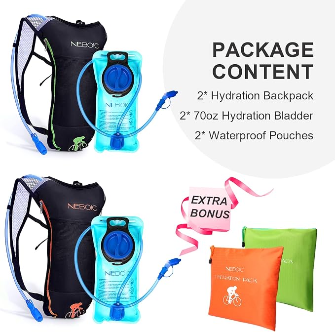 Neboic 2Pack Hydration Backpack Pack - Image 6