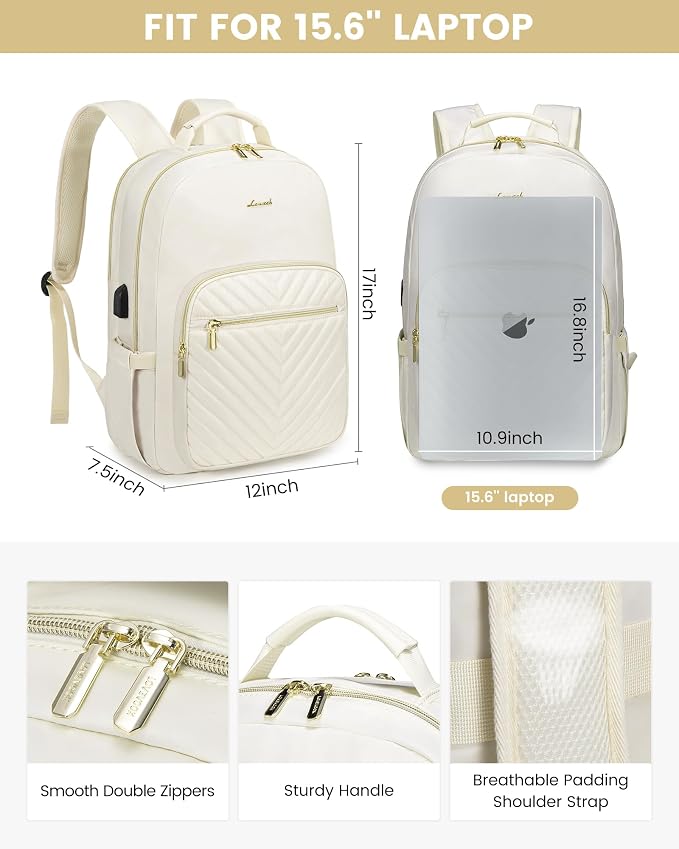 LOVEVOOK Laptop Backpack Purse for Women, Work Travel Computer Bags, College - Image 5