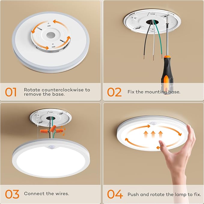 Annaror 2Pack Motion Ceiling Light - Image 8