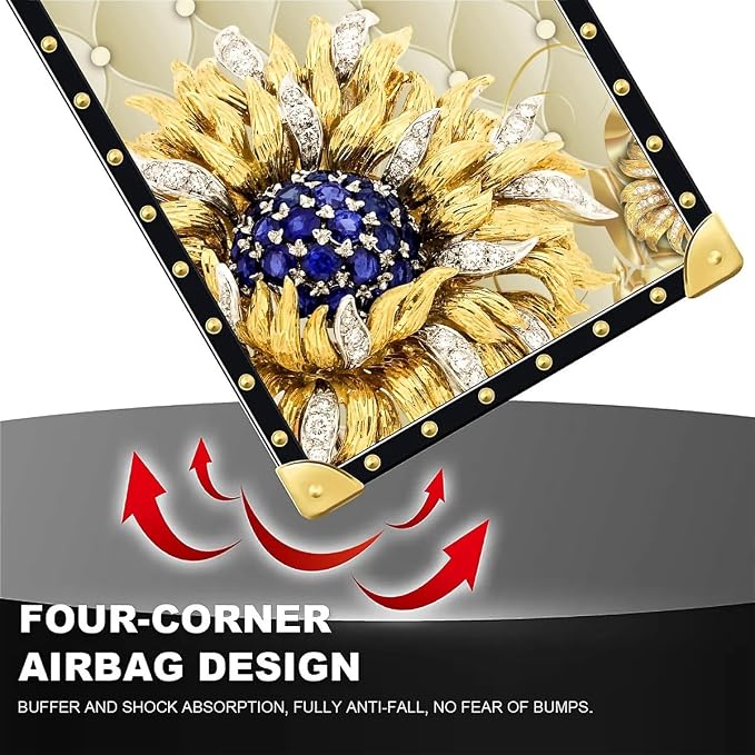 Compatible with iPhone 16 Pro Max Case, Sunflower Diamonds Leather Luxury - Image 7