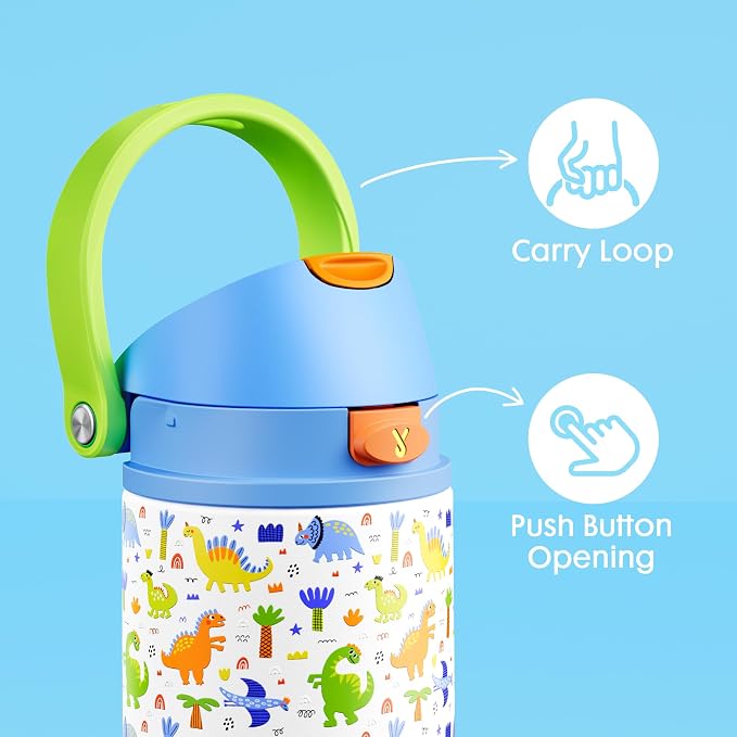 18 oz Insulated Water Bottle for Sports: Meoky Stainless Steel Kids Water Bottle - Image 6