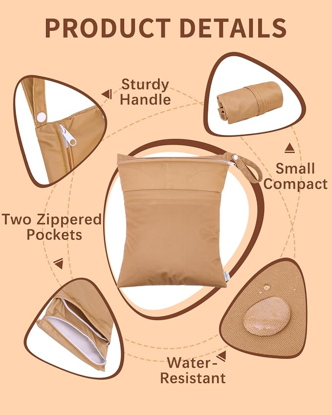 babygoal Wet Bags 3 Pack, Waterproof Travel Dry Bags - Image 2