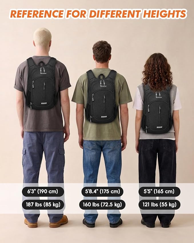 Seektop Small Hiking Backpack Expandable 12L-15L, Lightweight Packable - Image 4