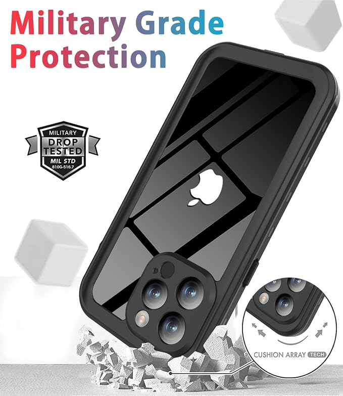 for iPhone 13 Pro Max Case Waterproof Shockproof Dustproof Full-Body Sturdy - Image 5