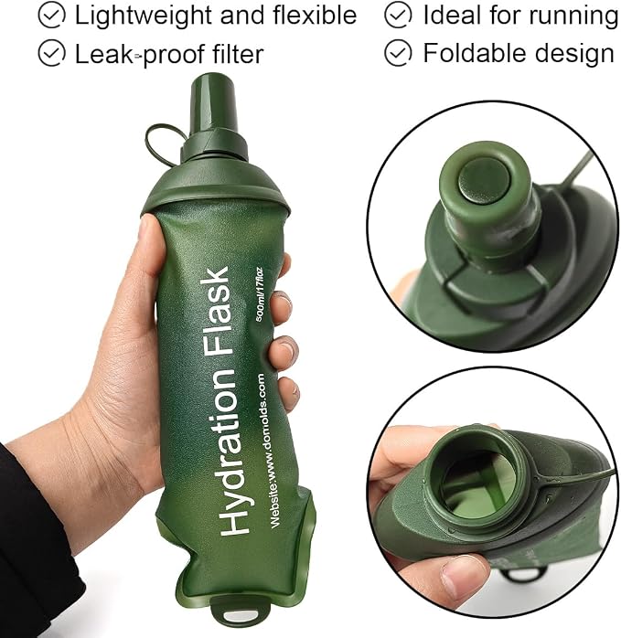 WILDREEDS 250ml Soft Flask, TPU Collapsible Soft Water Bottle - Image 2