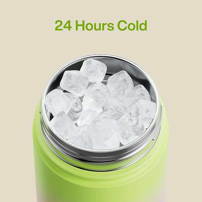 Kids Insulated Water Bottle - 12oz Stainless Steel Water Bottle with Dual Spouts - Image 3
