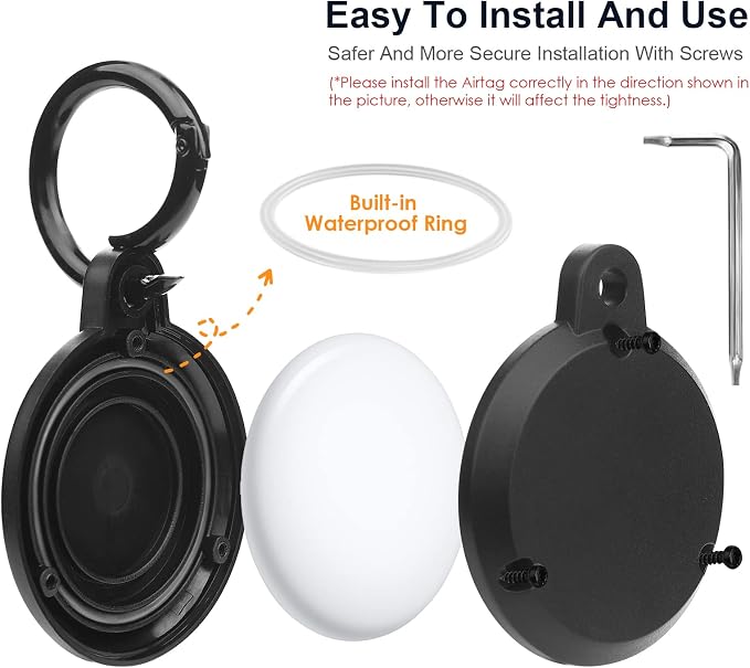 Airtag Holder Waterproof Necklace Keychain Case - Image 4