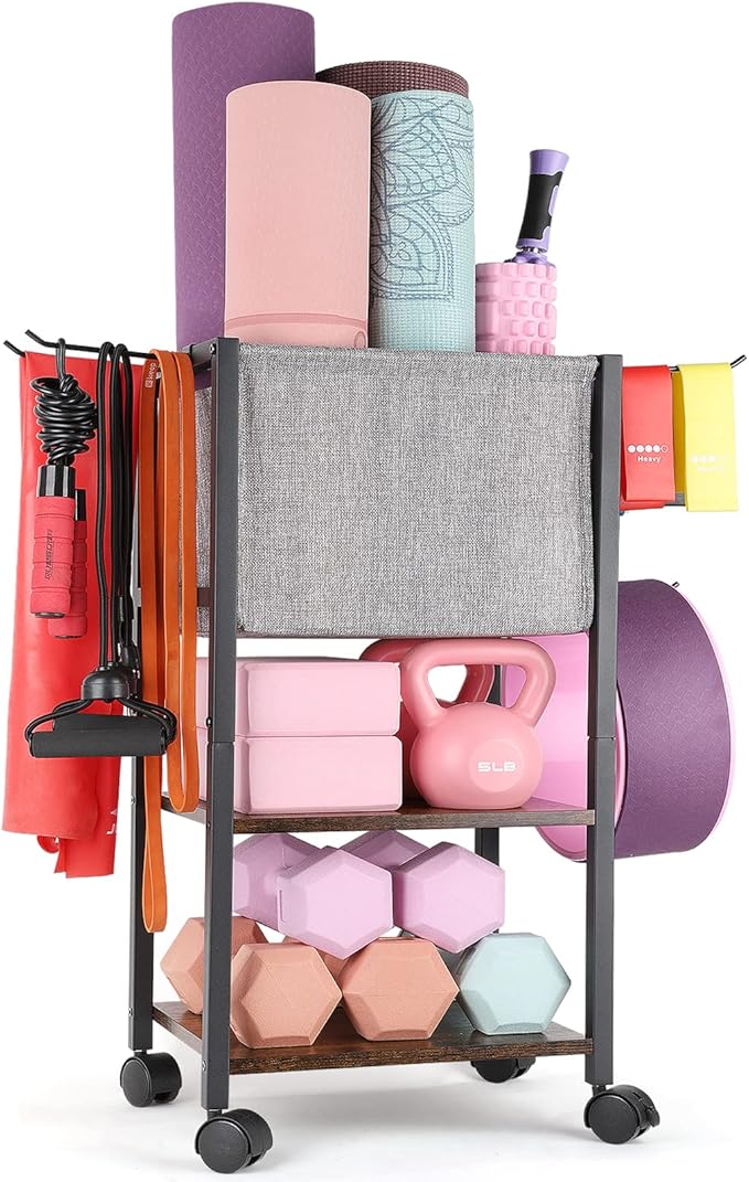 Yoga Mat Storage Rack Home Gym Equipment Workout Equipment Organizer Yoga Mat by VINAEMO