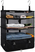 Surblue Hanging Closet Storage Bag Collapsible 3-Shelf Washable Oxford Fabric by SURBLUE