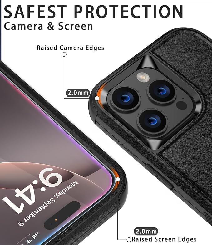 for iPhone 16 Pro Max Case Heavy Duty Protection Phone Case Cover - Image 4
