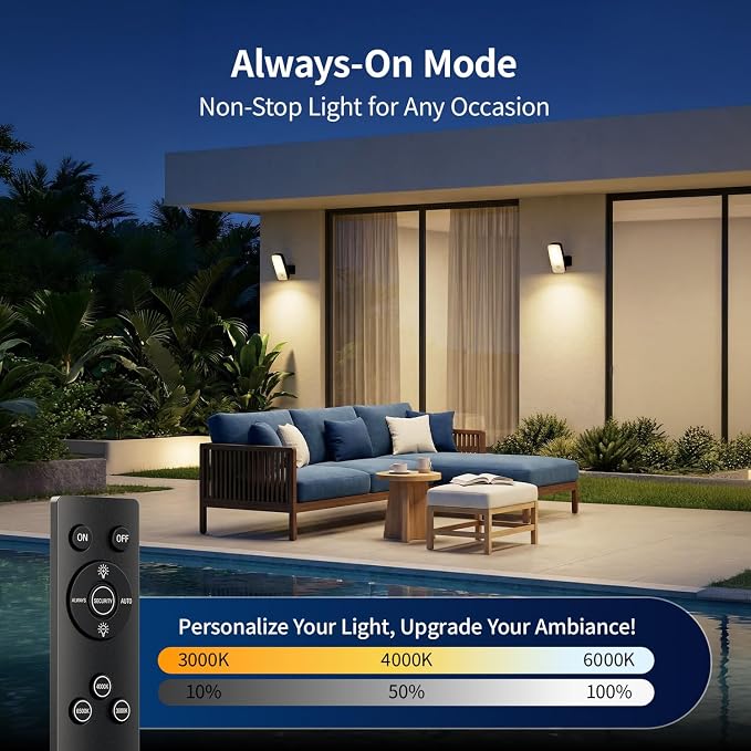 TANBABY 12000mAh Wireless Motion Sensor Outdoor Lights, Rechargeable Battery - Image 5