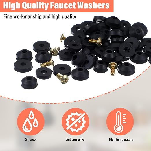 58PCS Rubber Faucet Washers Assorted Kit Outdoor Faucet Repair Kits - Image 4