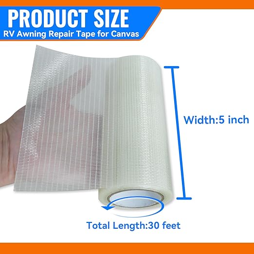 Tikfoam RV Awning Repair Tape for Tarp, Boat Covers Repair Tape, Sail Tape - Image 2
