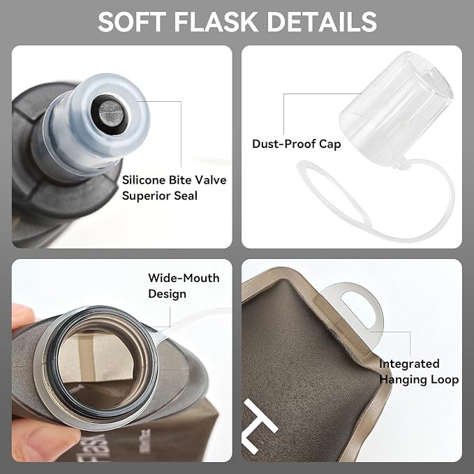 250ml Soft Flask Soft Water Bottle - Image 5