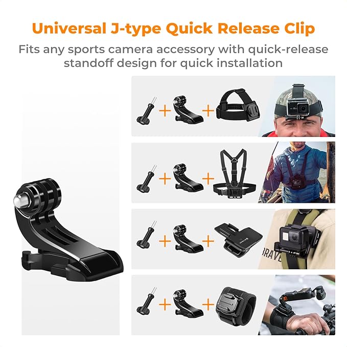 K&F CONCEPT Accessories Set for GoPro Hero 13/12/11/10/9/8/7/6/5/4/DJI Osmo - Image 2