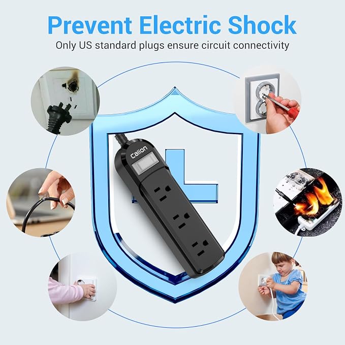 VNJ IPX6 Waterproof Outdoor Surge Protector Power Strip, 3AC Outlets 10FT Cord - Image 7