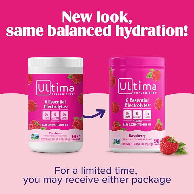 Ultima Replenisher Daily Electrolyte Powder Drink Mix – Sugar Free – Raspberry - Image 4