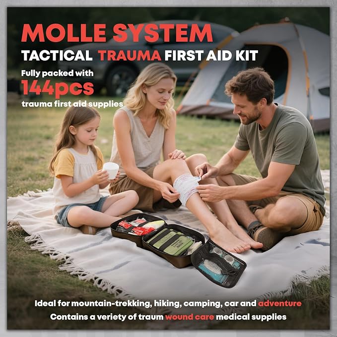 144 Pcs Advanced Trauma First Aid Kit - Image 7