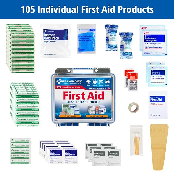 First Aid Only 91249 On-The-Go All-Purpose Emergency First Aid Kit - Image 3
