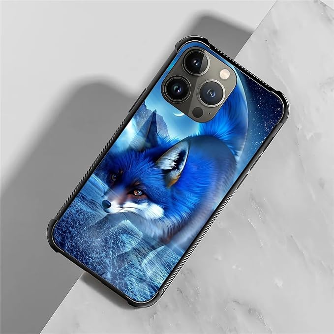 for iPhone 13 Pro Case, Snowy Mountain Fox Lake Pattern Graphic Design Girl Boy - Image 7