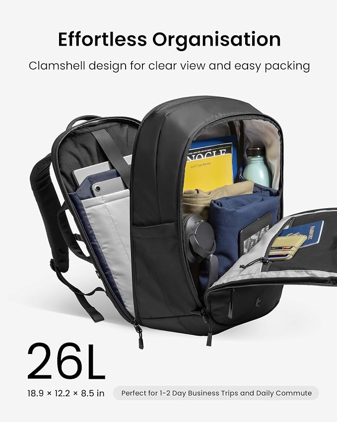 tomtoc Laptop Backpack 26L, Large Business Work Bag Fits 15.6-16 Inch Laptop - Image 2