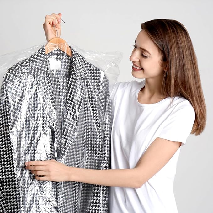 90 PCS Dry Cleaner Bags Plastic Clear 35.4 Inches, Garment Bags - Image 5