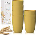 Wheat Straw Cups 6 PCS Good Alternative to Plastic Reusable Cups 12 oz by WROVA